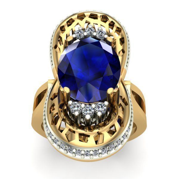 WOMAN SET RING AND EARRINGS 3D Model Collection_4