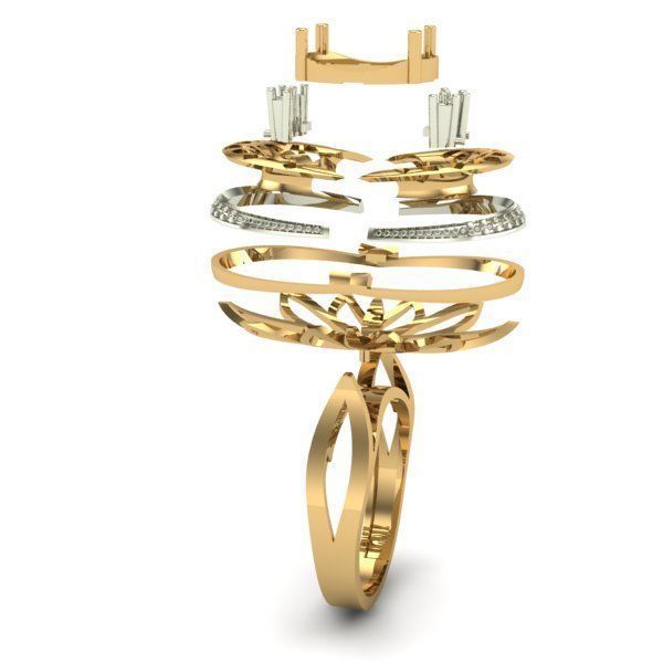 WOMAN SET RING AND EARRINGS 3D Model Collection_5