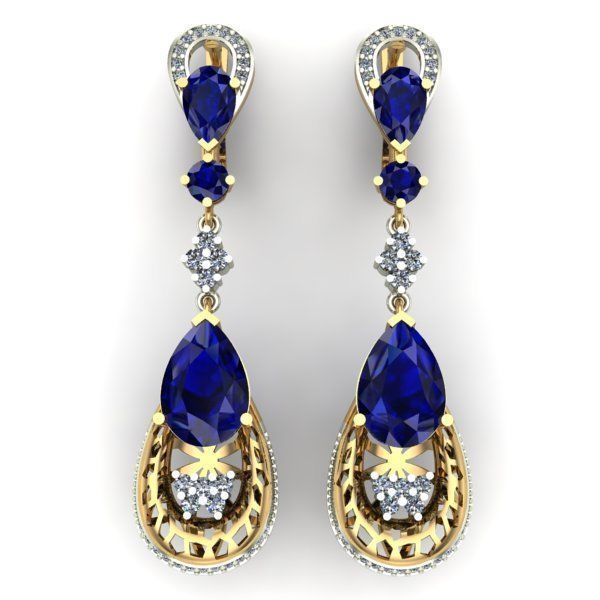 WOMAN SET RING AND EARRINGS 3D Model Collection_8