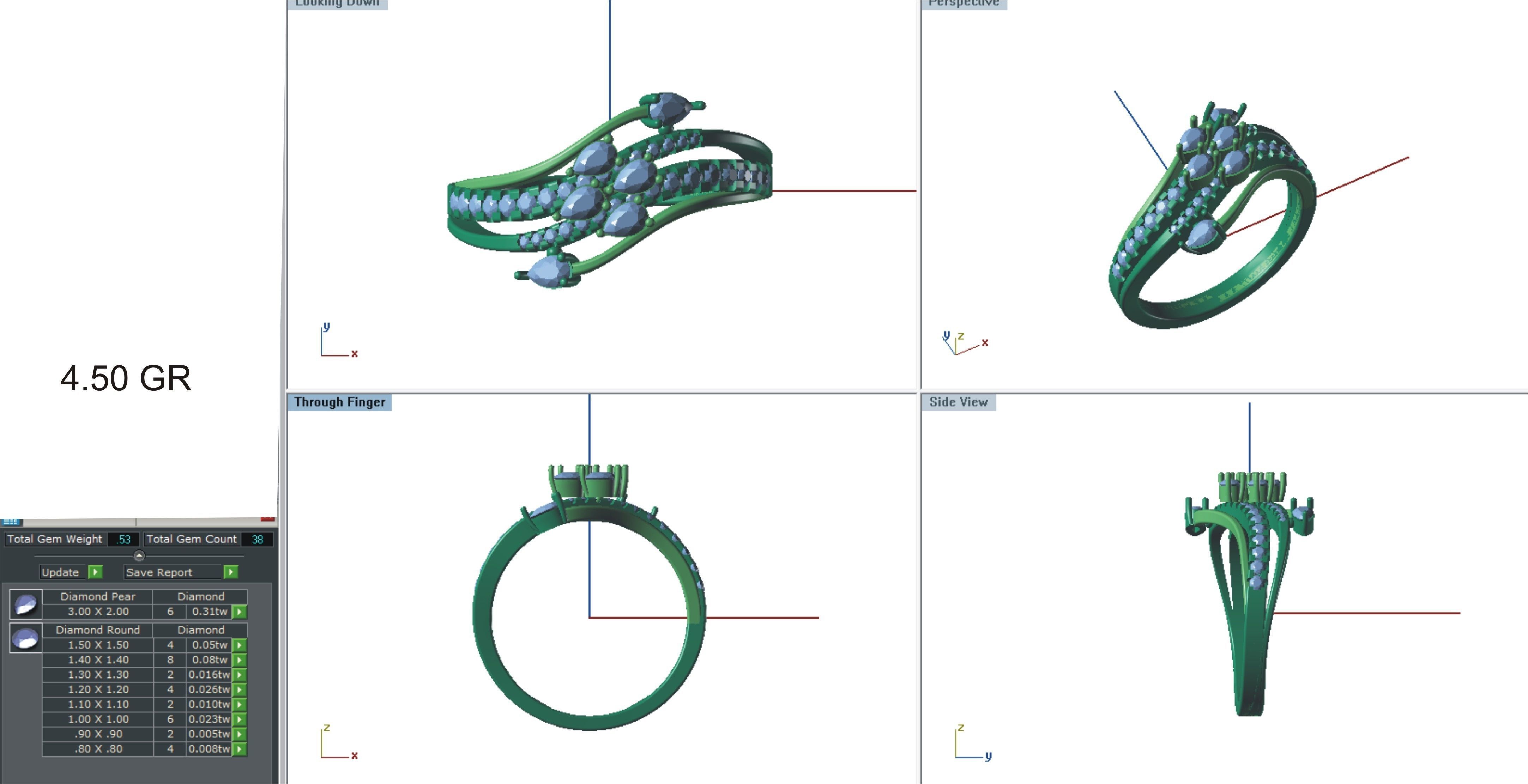 Women ring 3dm stl render detail 3D print model 3D print model_1