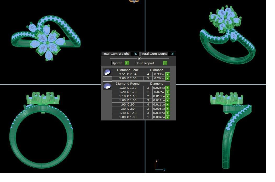 Women ring 3dm stl render detail 3D print model 3D print model_1