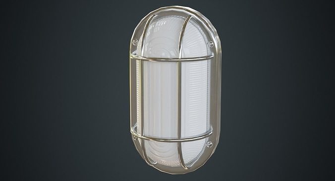 Bulkhead Light 1B Low-poly 3D model