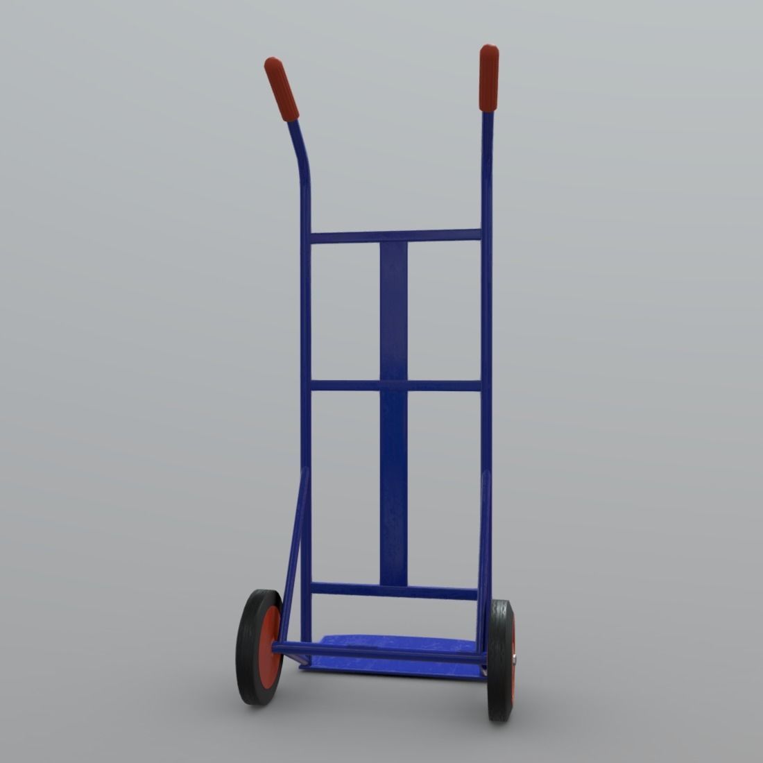 Sack Truck Low-poly 3D model_6