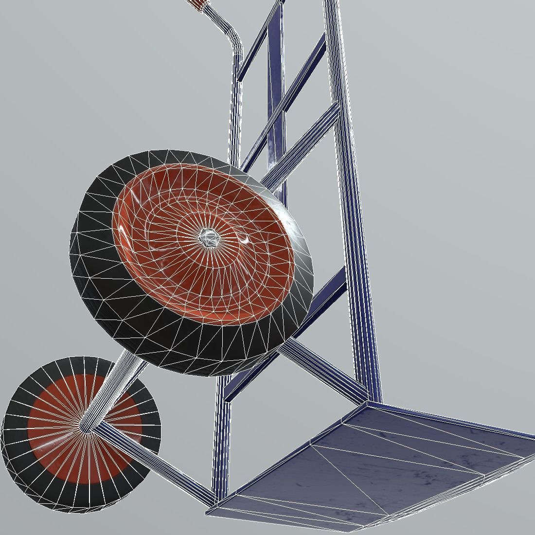 Sack Truck Low-poly 3D model_16