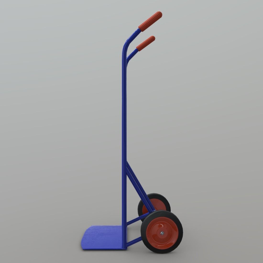 Sack Truck Low-poly 3D model_4