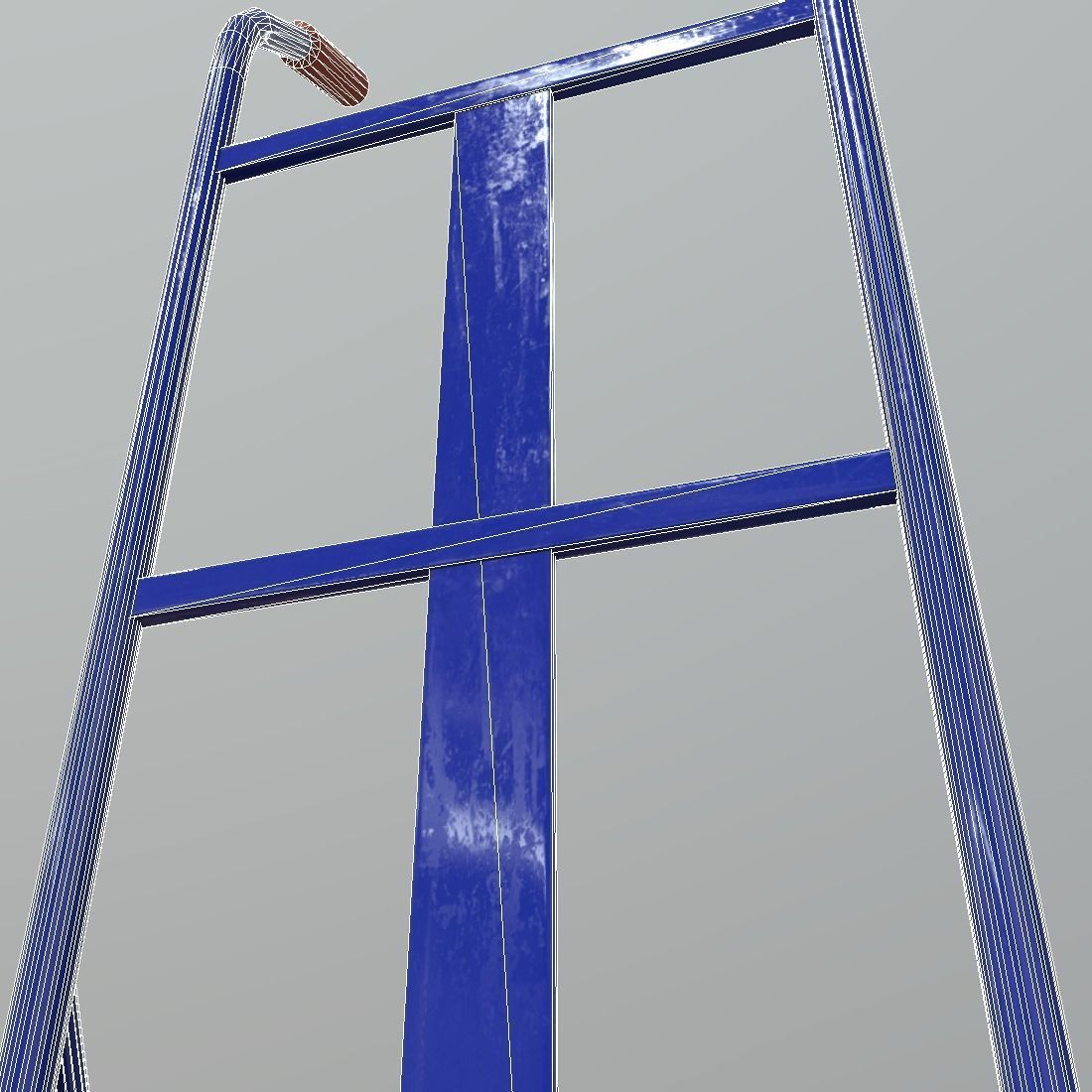 Sack Truck Low-poly 3D model_12