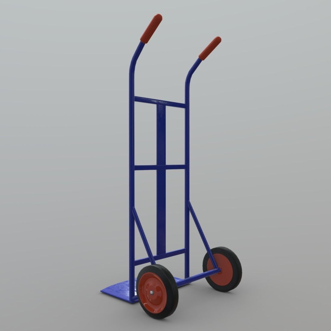 Sack Truck Low-poly 3D model_5