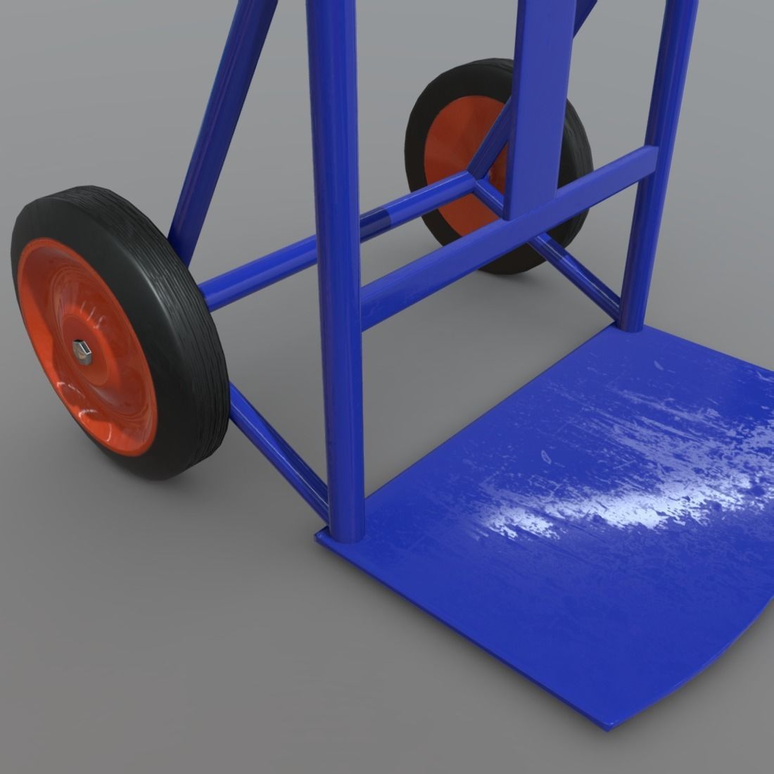 Sack Truck Low-poly 3D model_13
