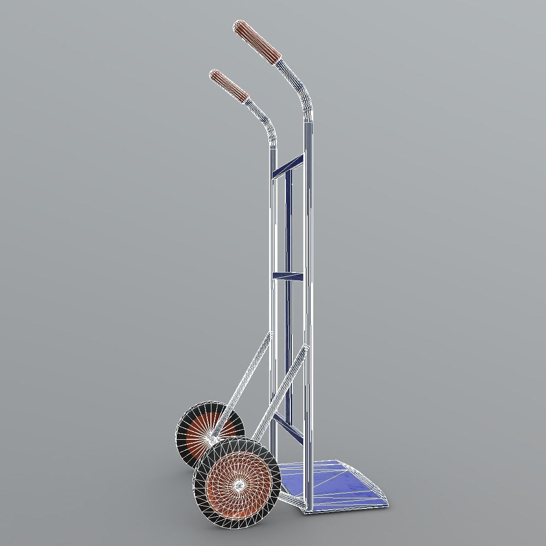 Sack Truck Low-poly 3D model_8