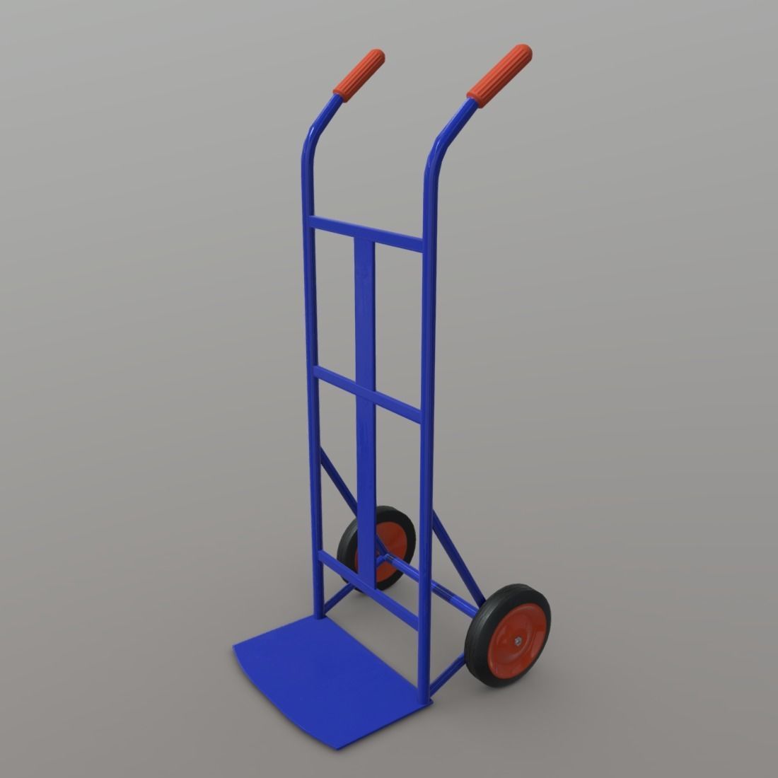 Sack Truck Low-poly 3D model_3