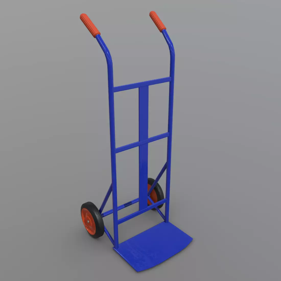 Sack Truck Low-poly 3D model_0
