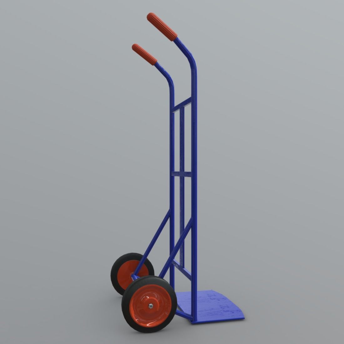 Sack Truck Low-poly 3D model_7