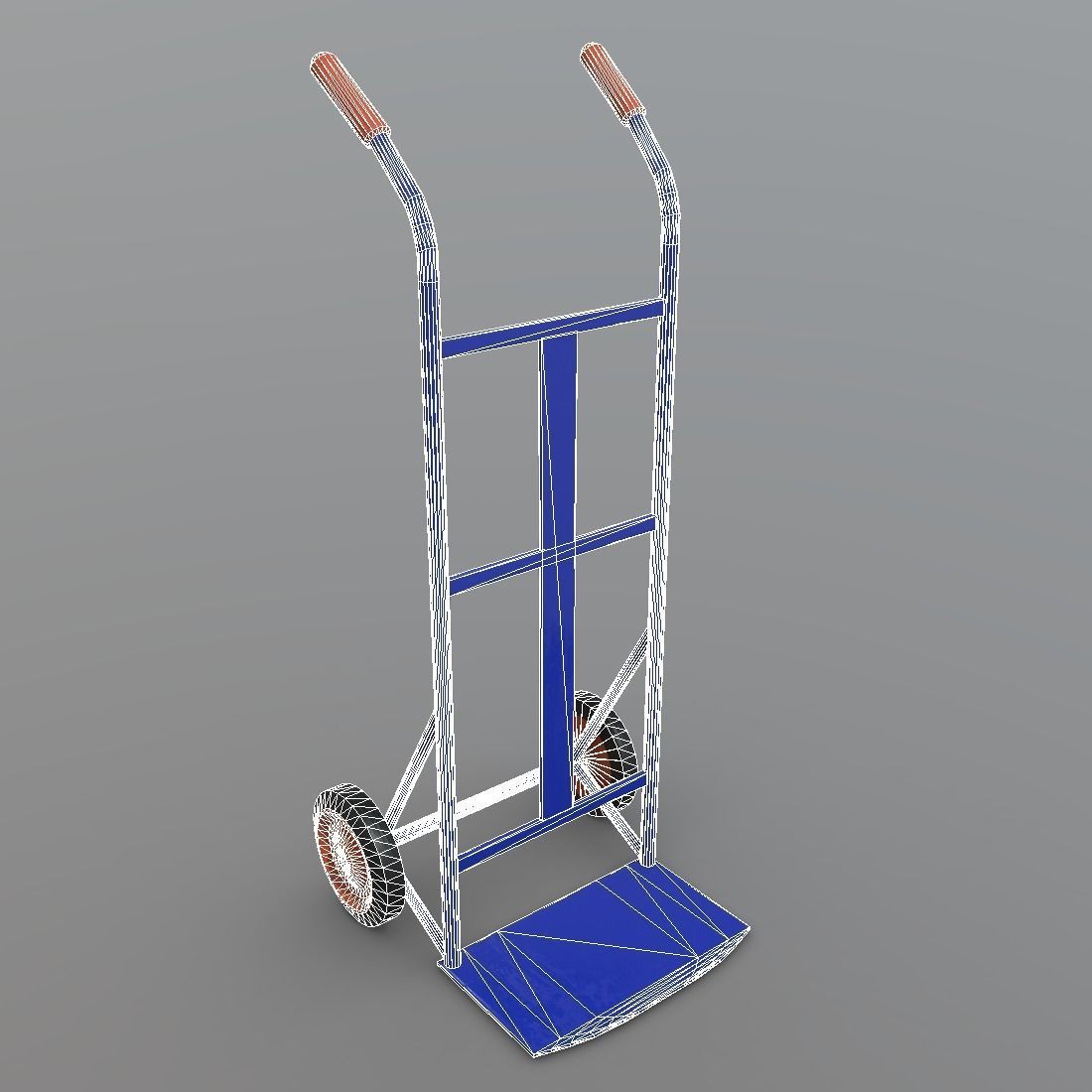 Sack Truck Low-poly 3D model_1