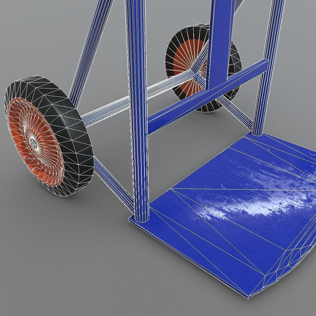 Sack Truck Low-poly 3D model_14