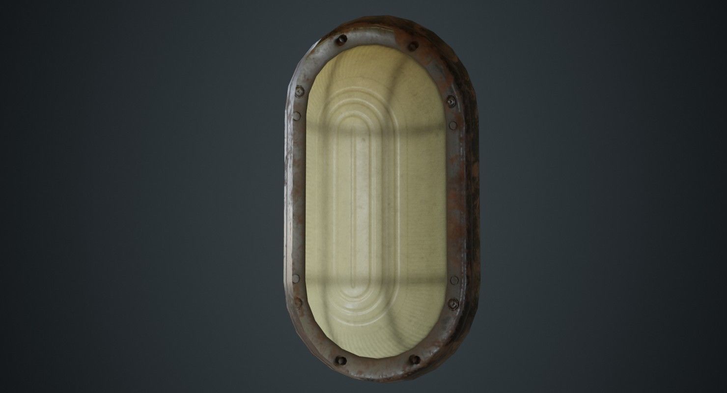Bulkhead Light 1C Low-poly 3D model_3