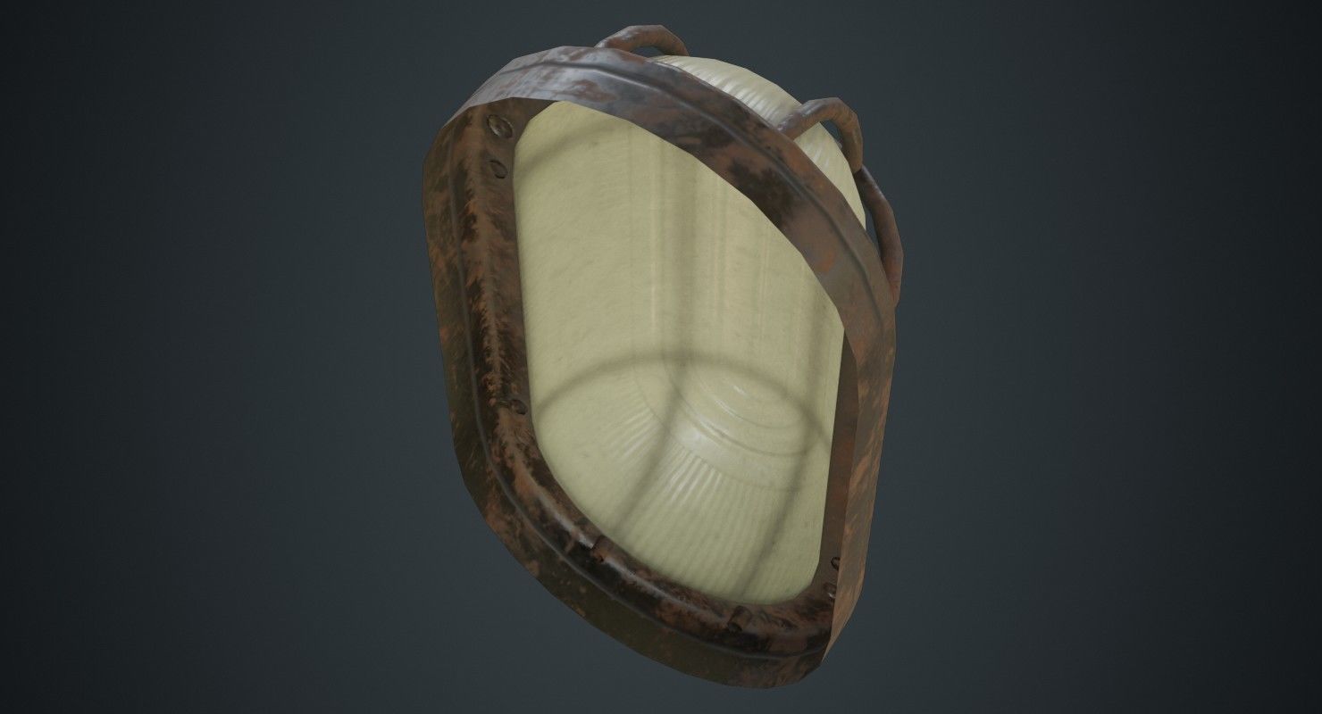 Bulkhead Light 1C Low-poly 3D model_2