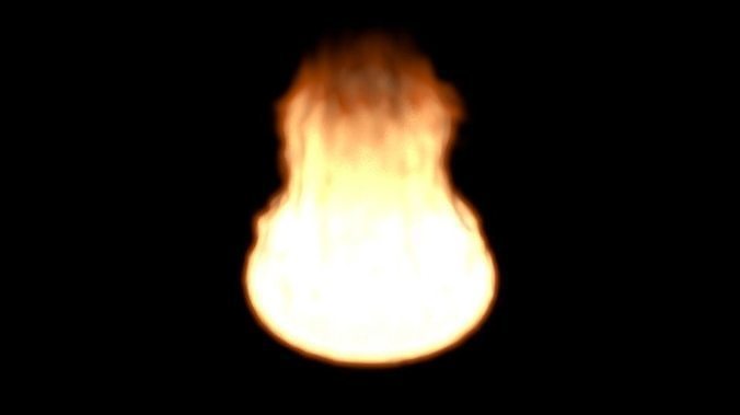 Fire Simulation Low-poly 3D model