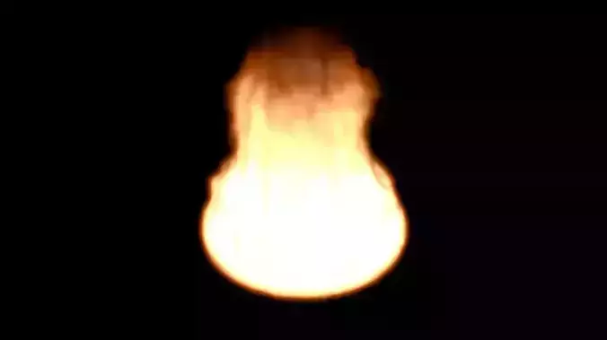 Fire Simulation Low-poly 3D model