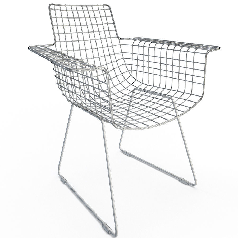 Black Wire chair 3D model_1