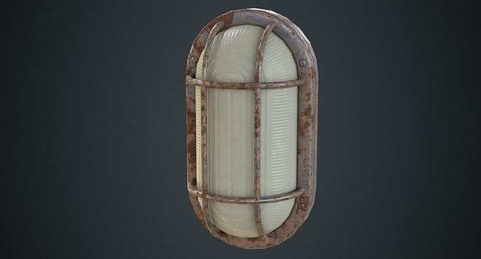 Bulkhead Light 1D Low-poly 3D model