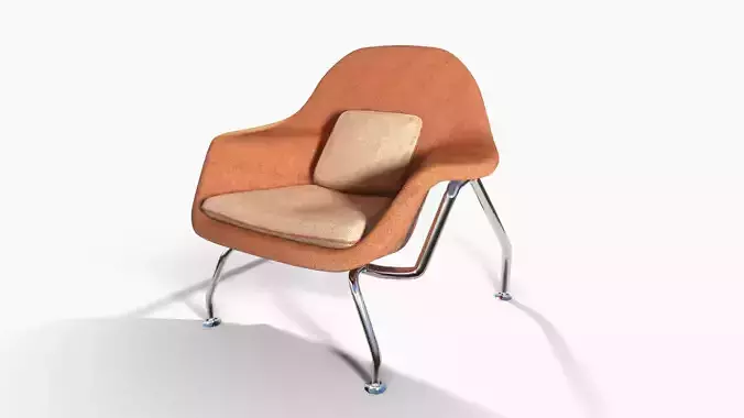 Womb Chair  Game Asset Low-poly 3D model