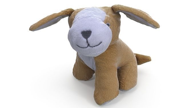 Plush Dog  - Low and High Poly Versions Low-poly 3D model