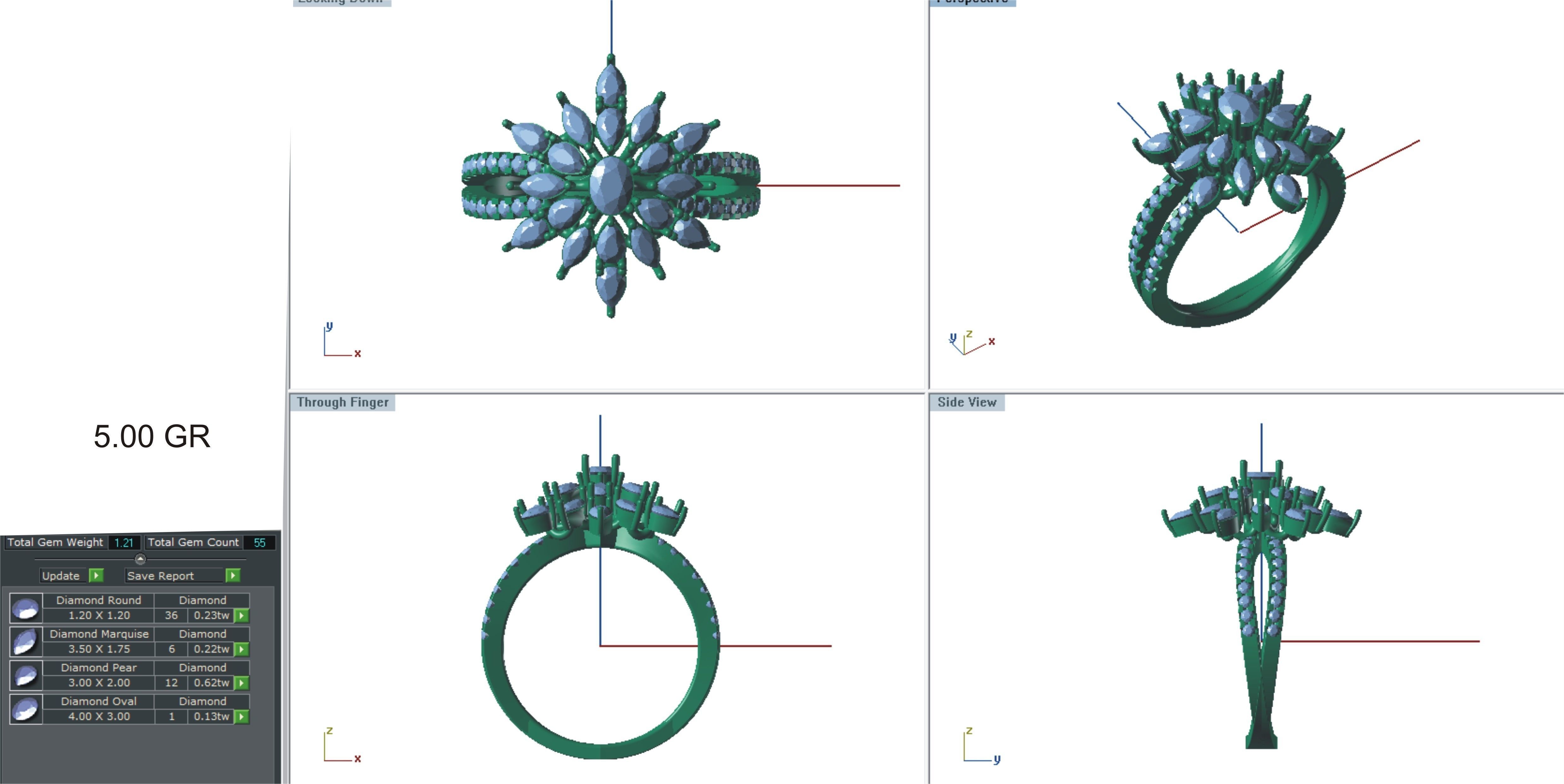 Women ring 3dm stl render detail 3D print model 3D print model_1