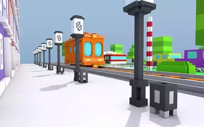 Voxels City 3D print model
