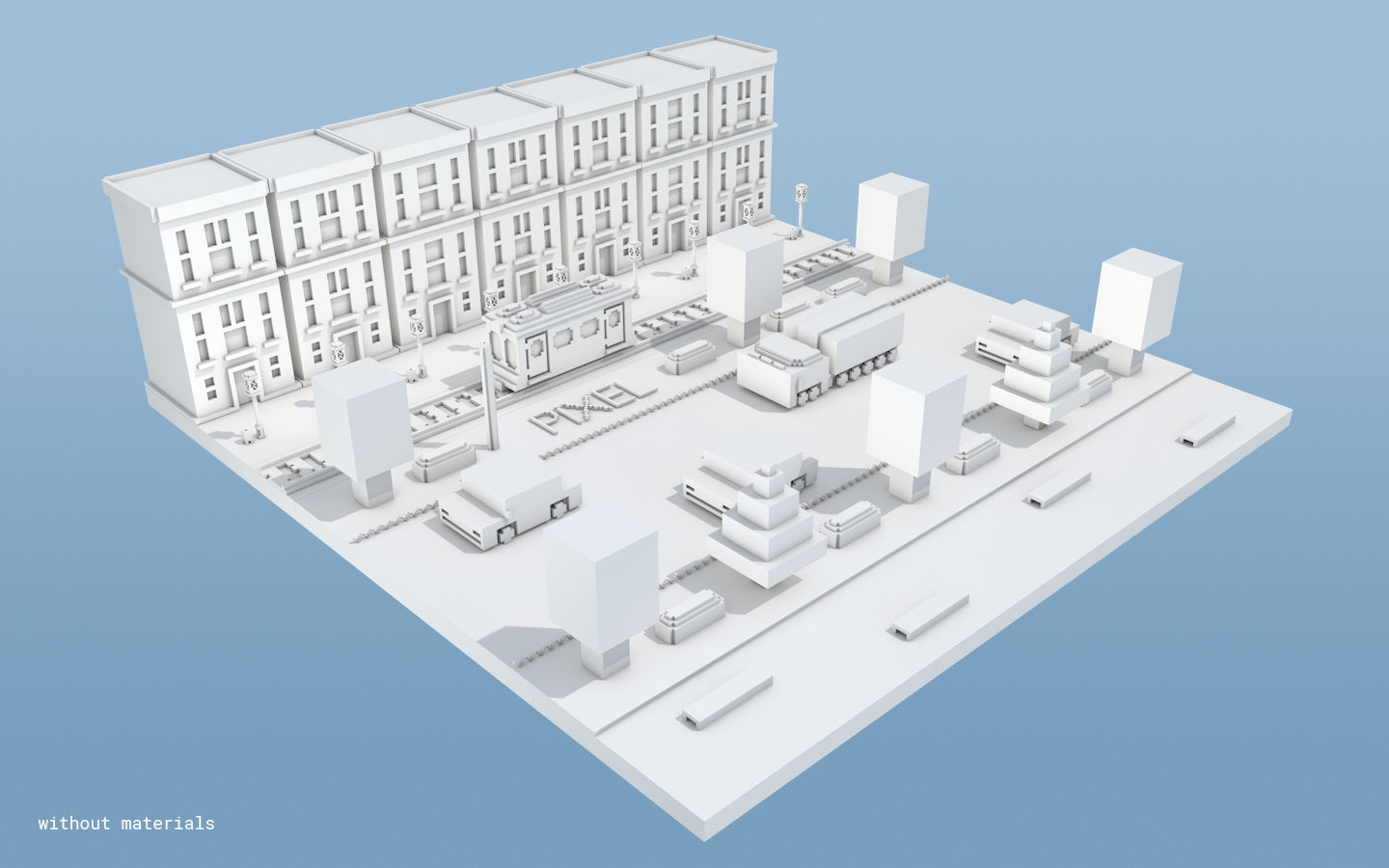 Voxels City 3D print model_4