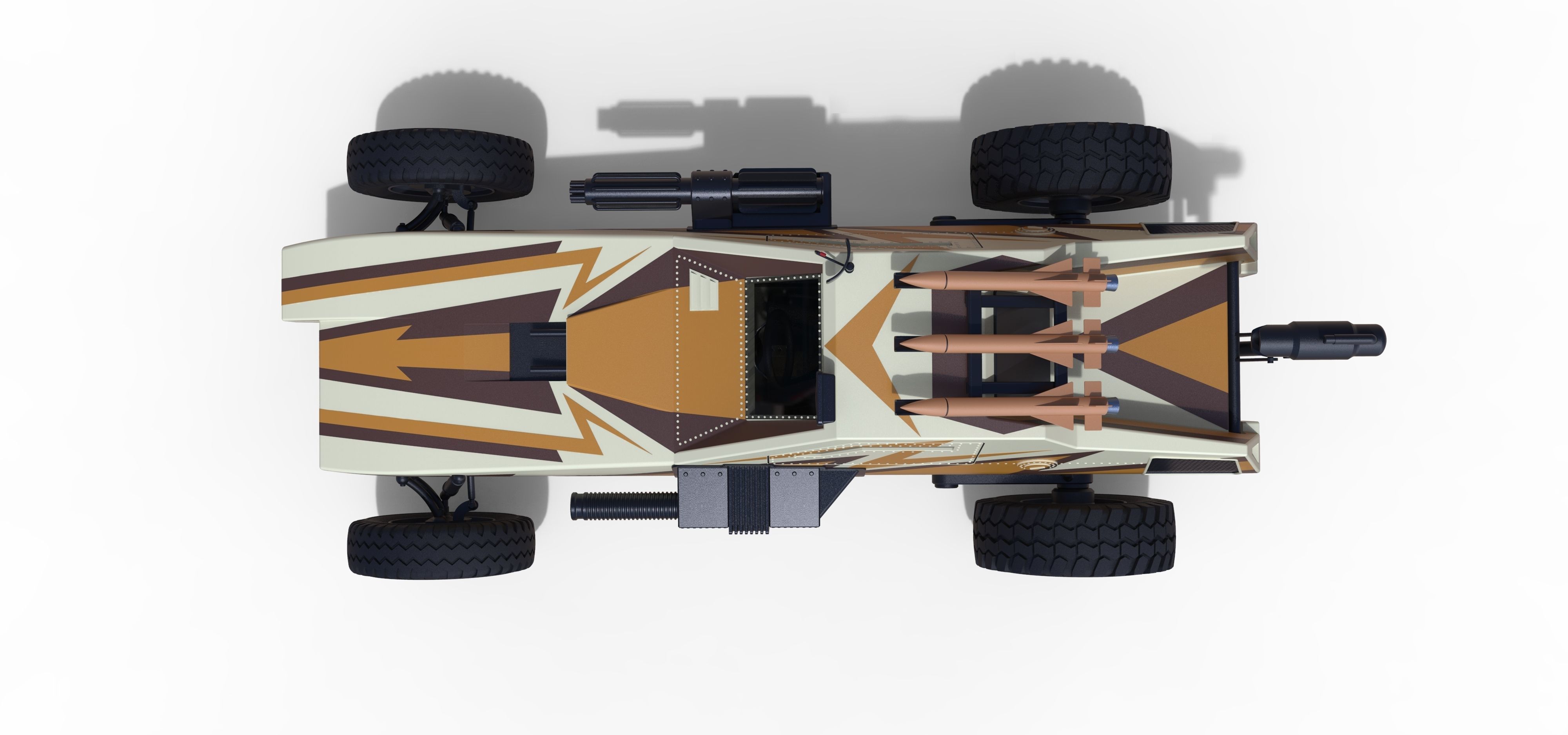 Dune buggy from movie Megaforce 1982 3D model_9