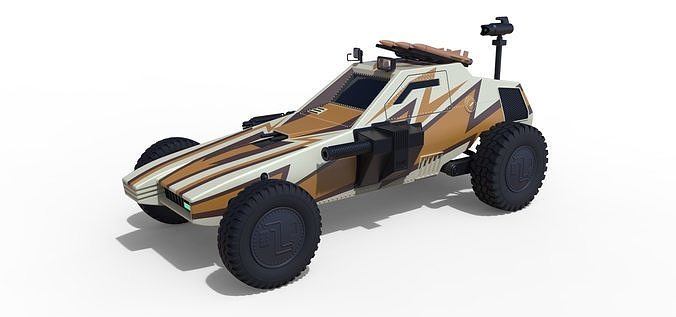 Dune buggy from movie Megaforce 1982 3D model