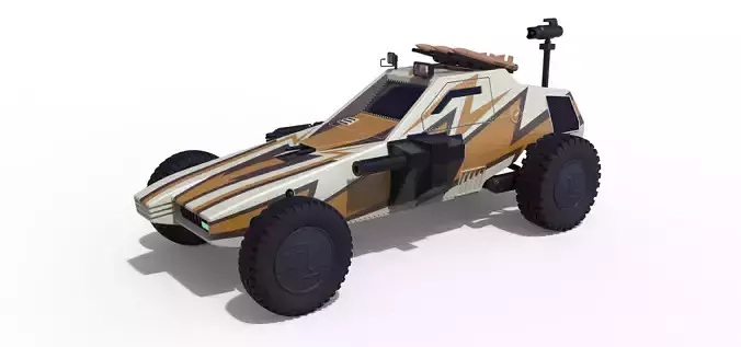 Dune buggy from movie Megaforce 1982 3D model