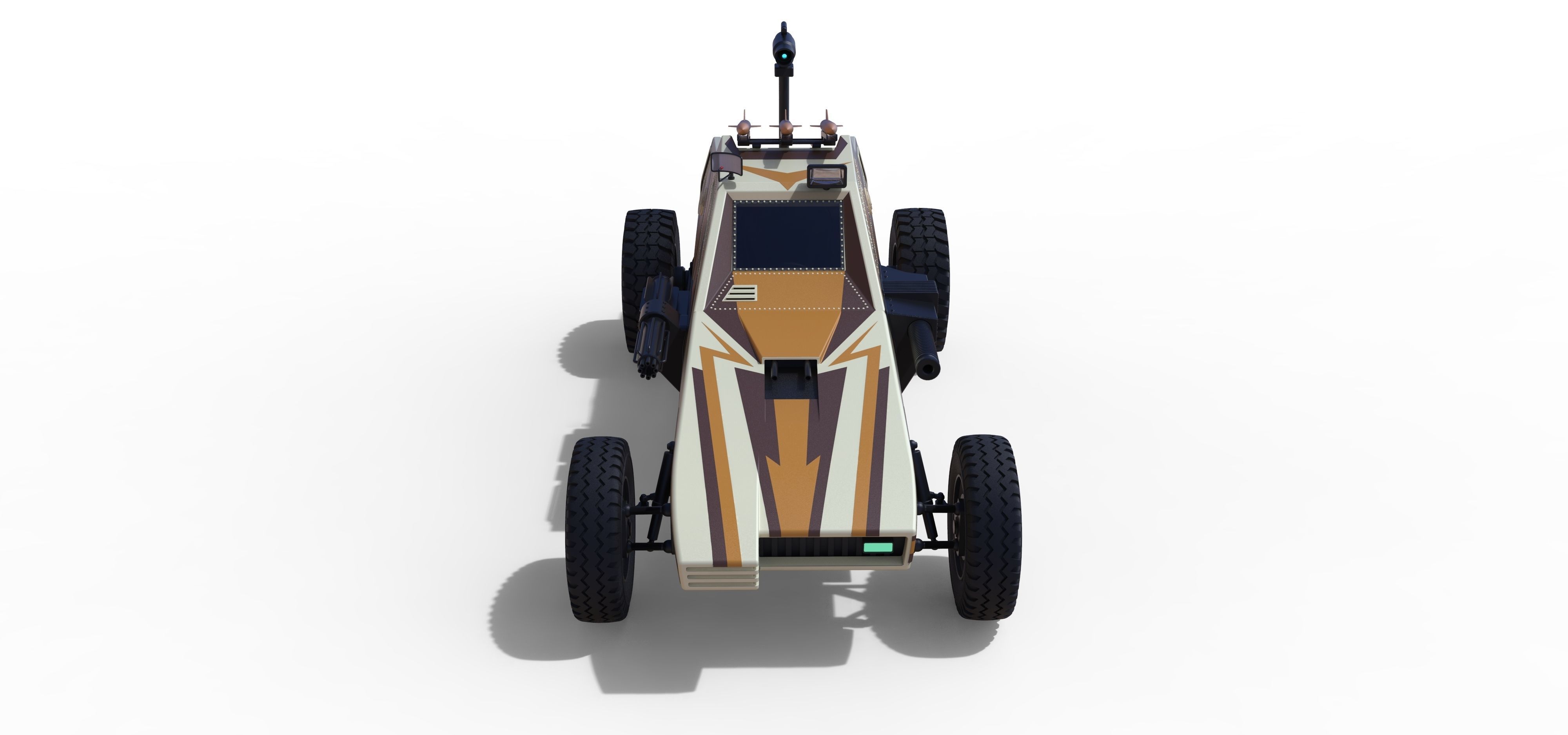 Dune buggy from movie Megaforce 1982 3D model_5