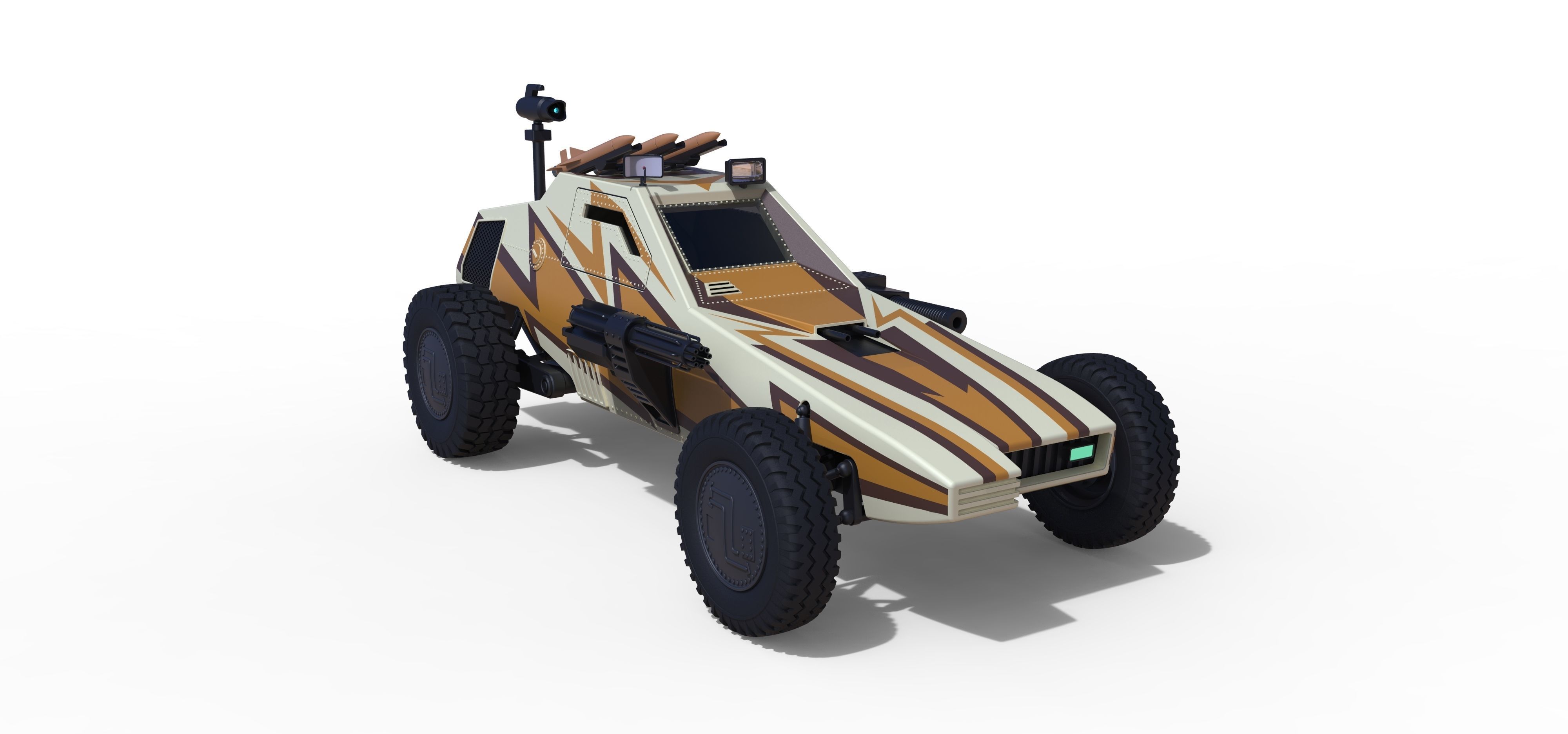 Dune buggy from movie Megaforce 1982 3D model_18
