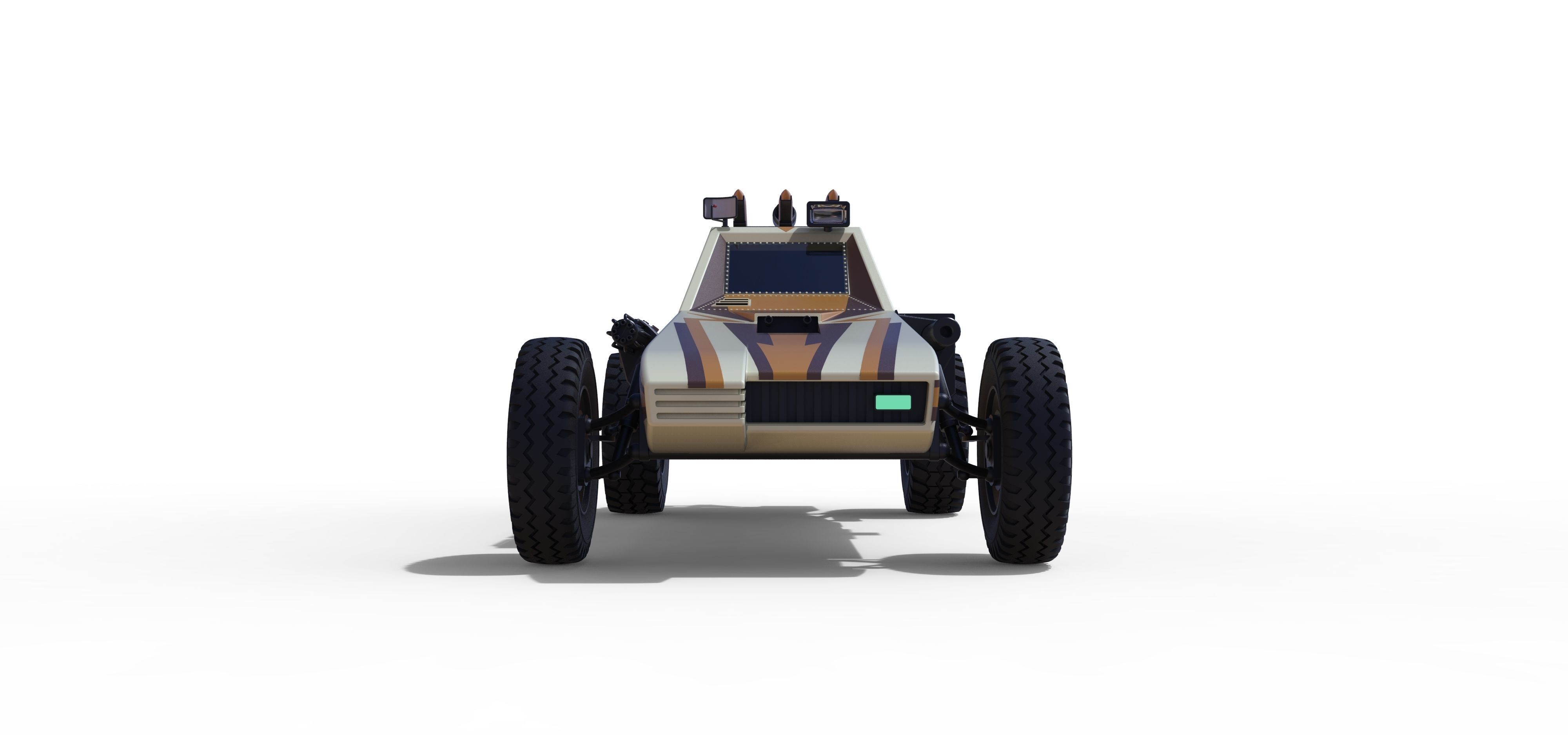 Dune buggy from movie Megaforce 1982 3D model_6