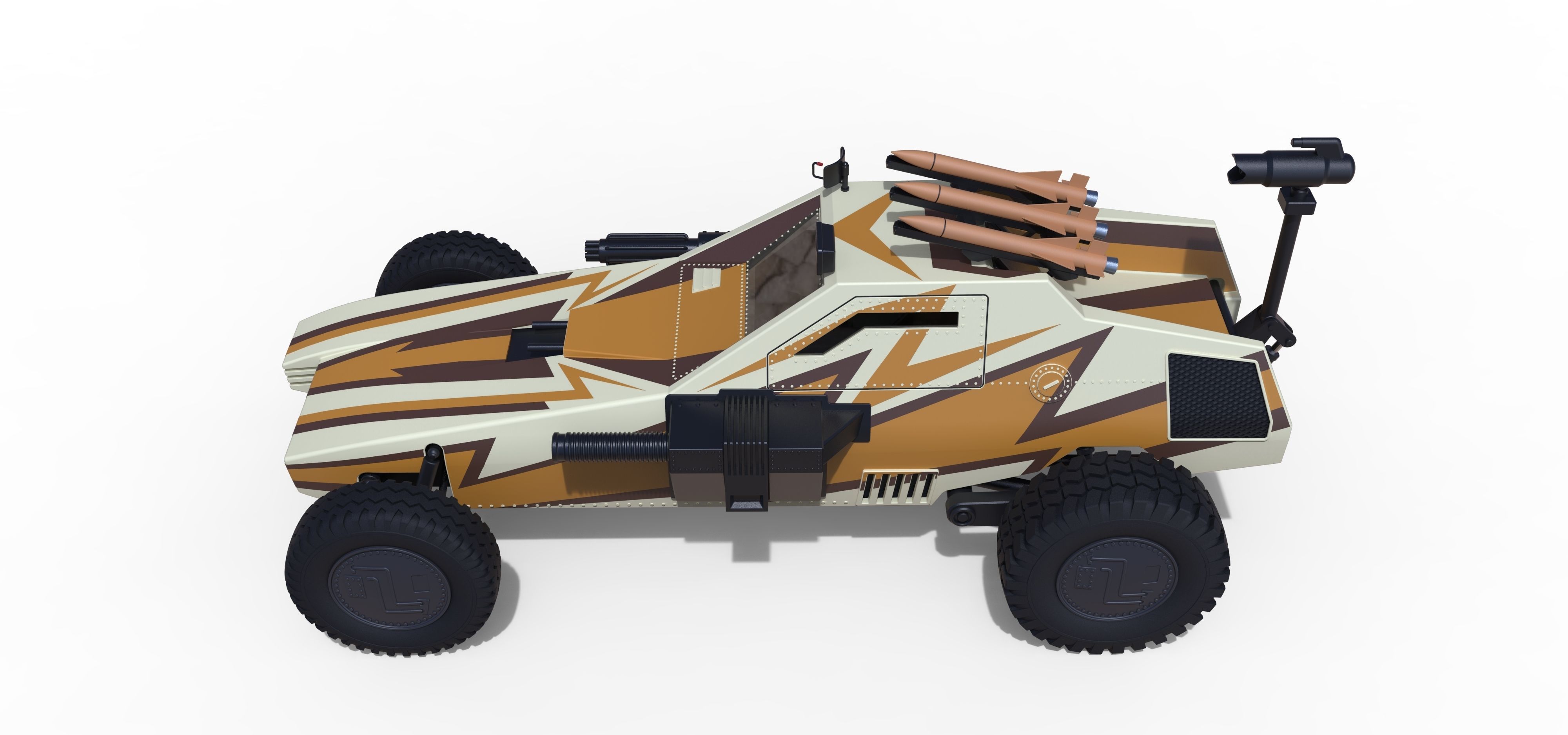 Dune buggy from movie Megaforce 1982 3D model_8