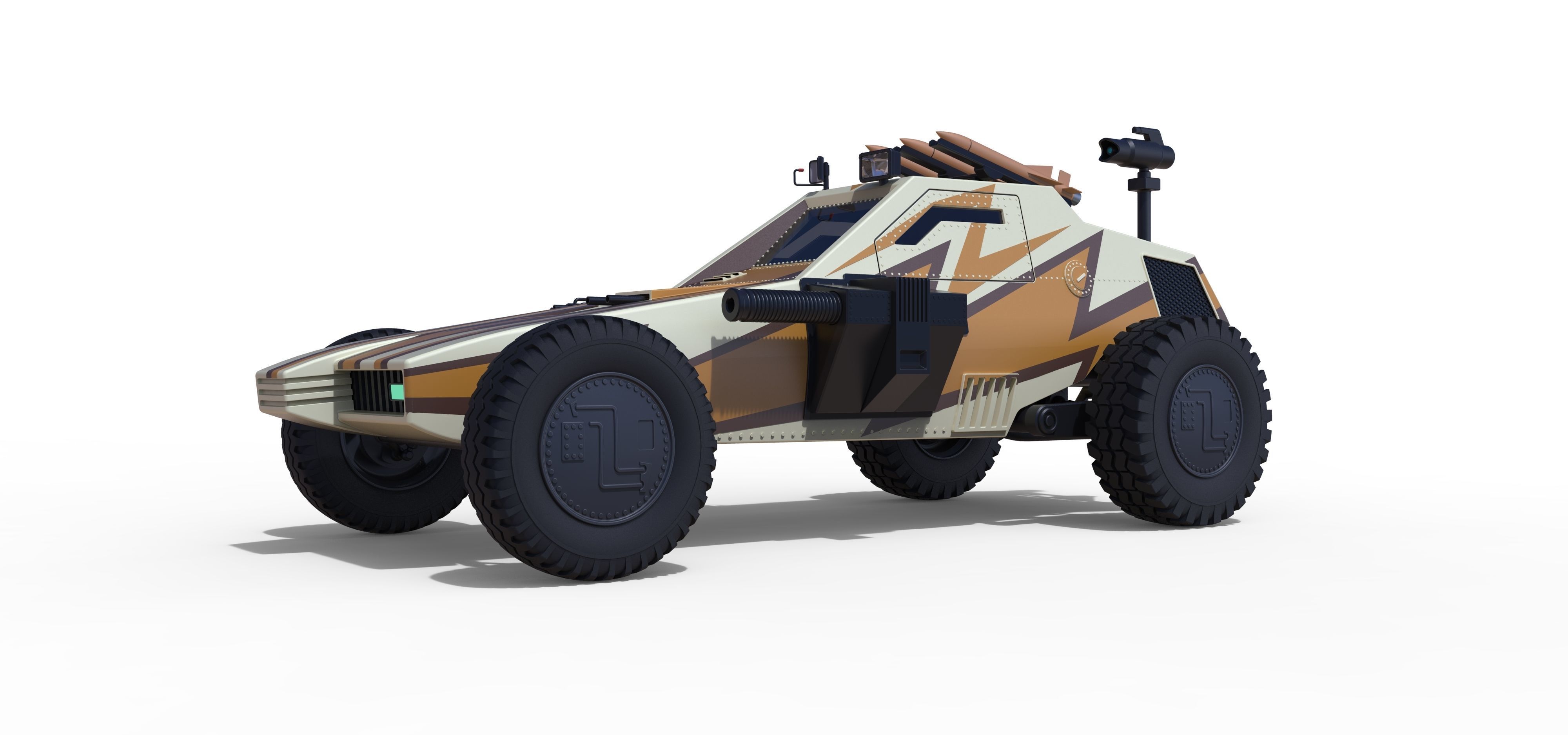 Dune buggy from movie Megaforce 1982 3D model_2