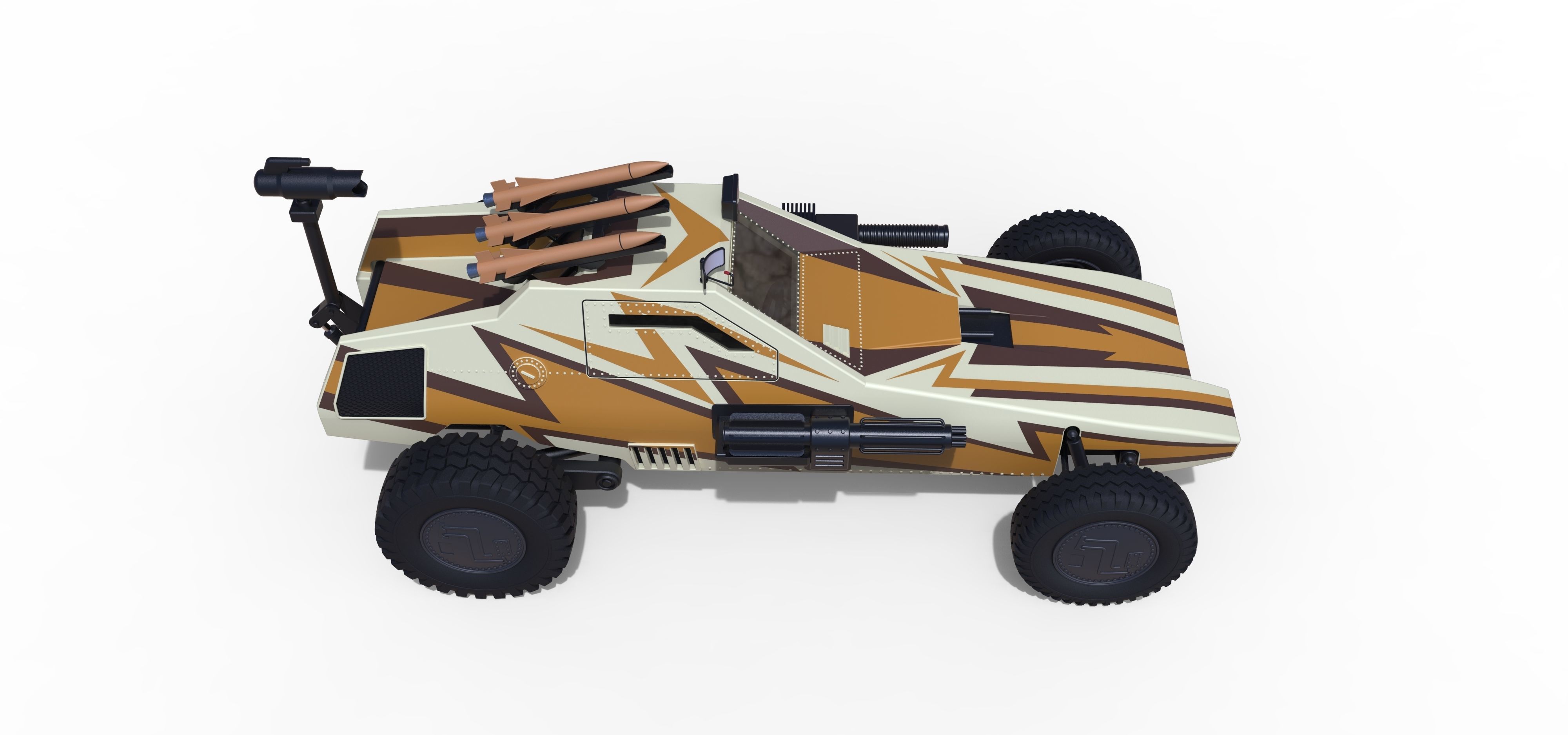 Dune buggy from movie Megaforce 1982 3D model_21