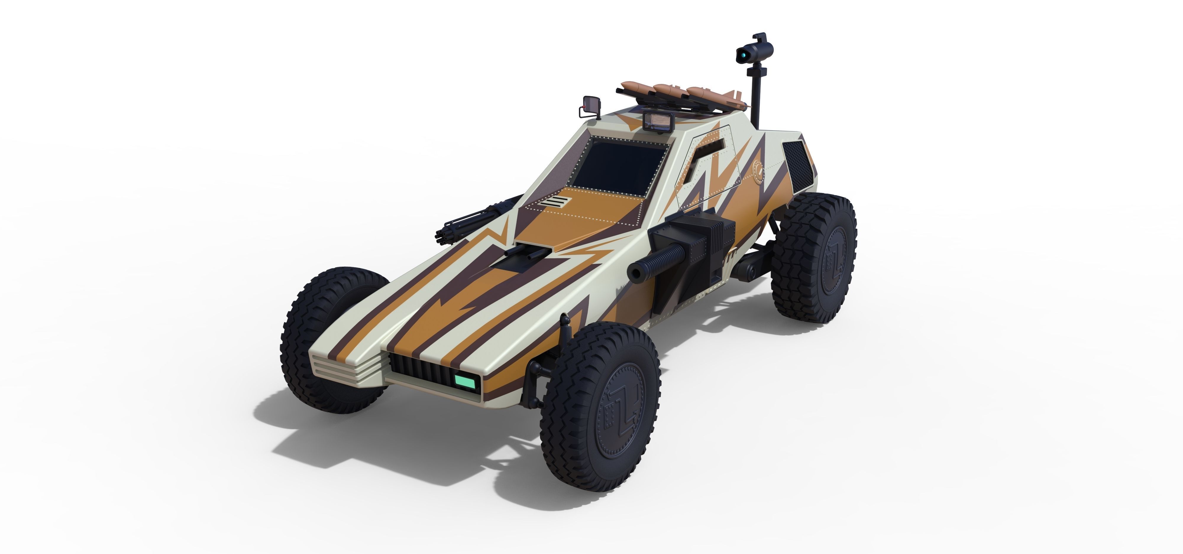 Dune buggy from movie Megaforce 1982 3D model_3