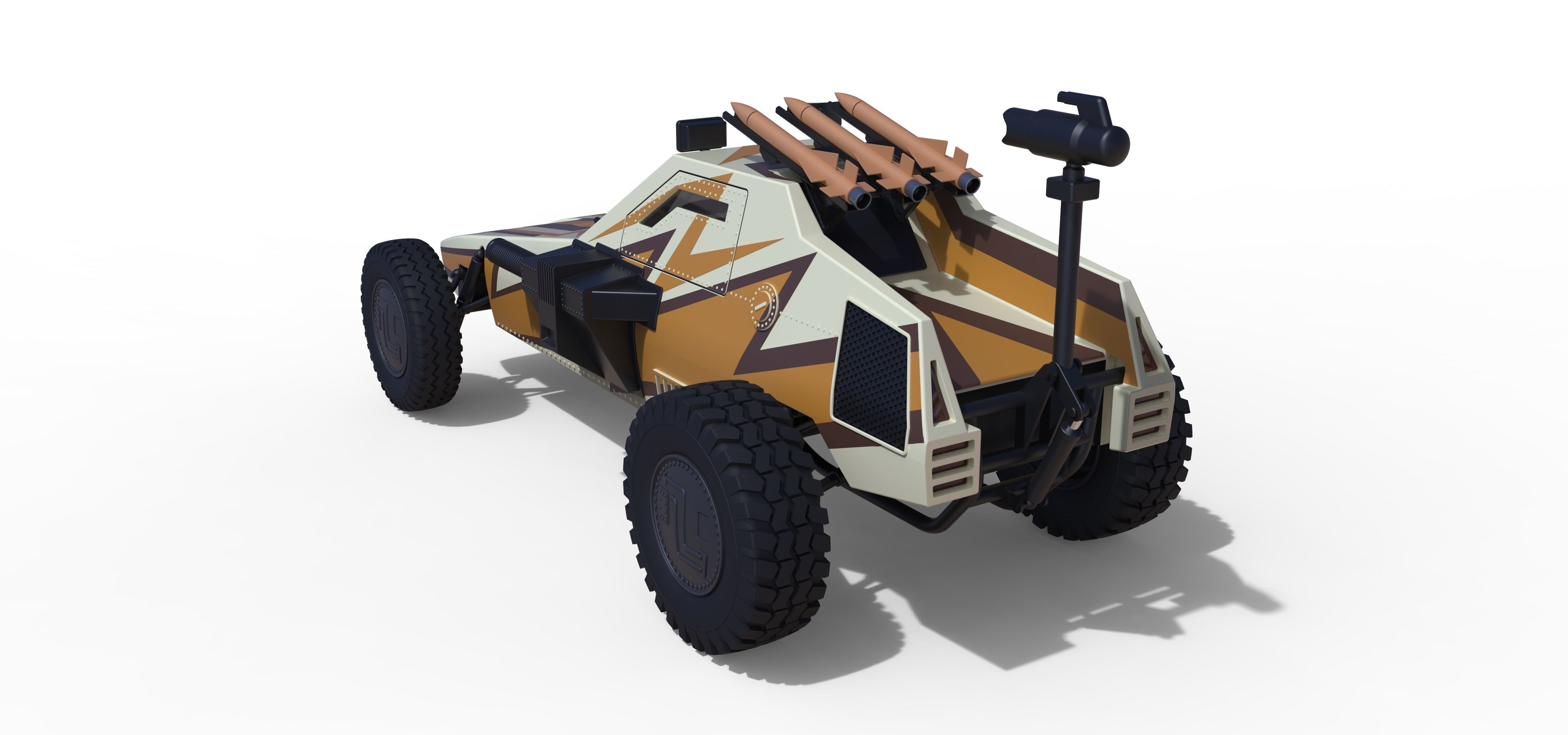 Dune buggy from movie Megaforce 1982 3D model_12