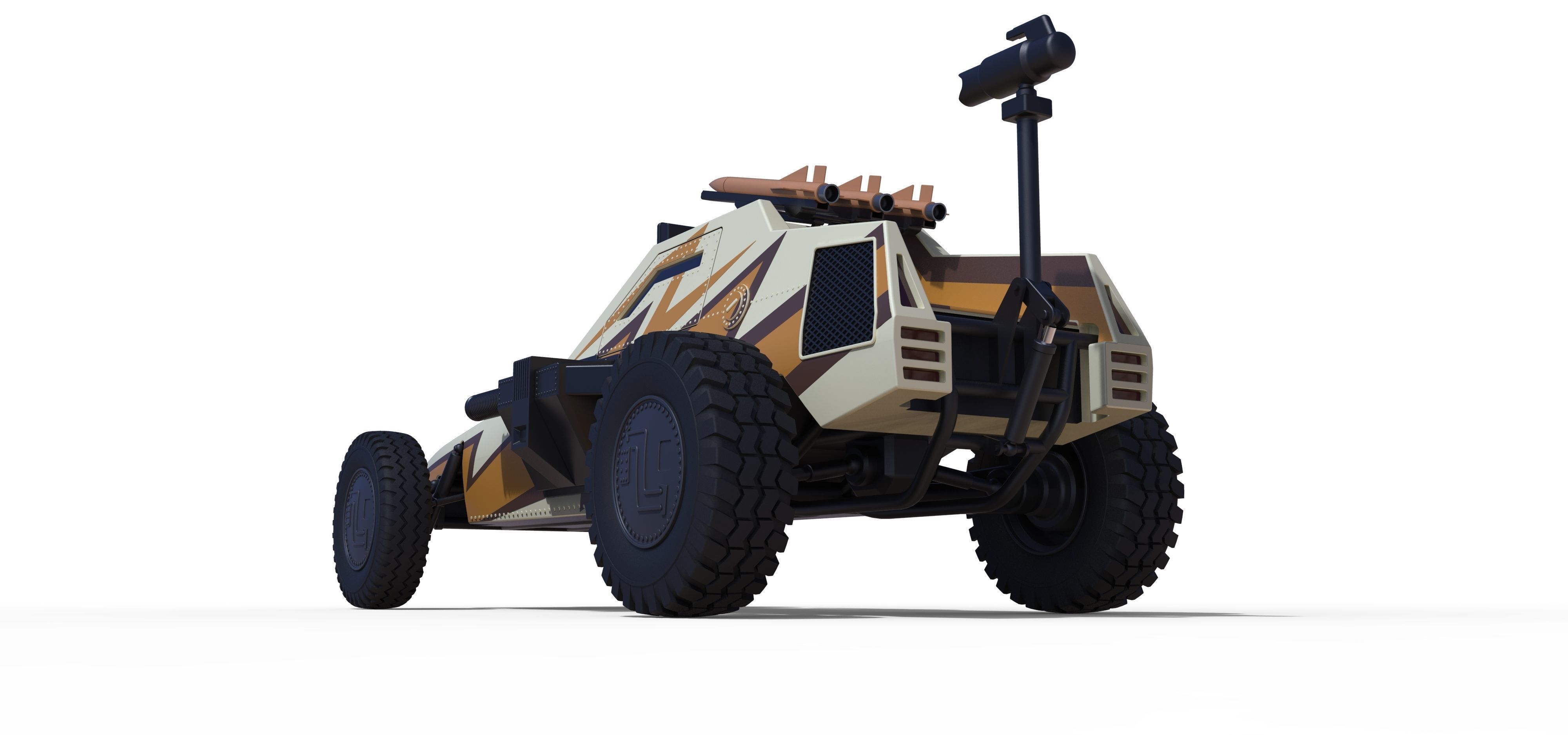 Dune buggy from movie Megaforce 1982 3D model_13