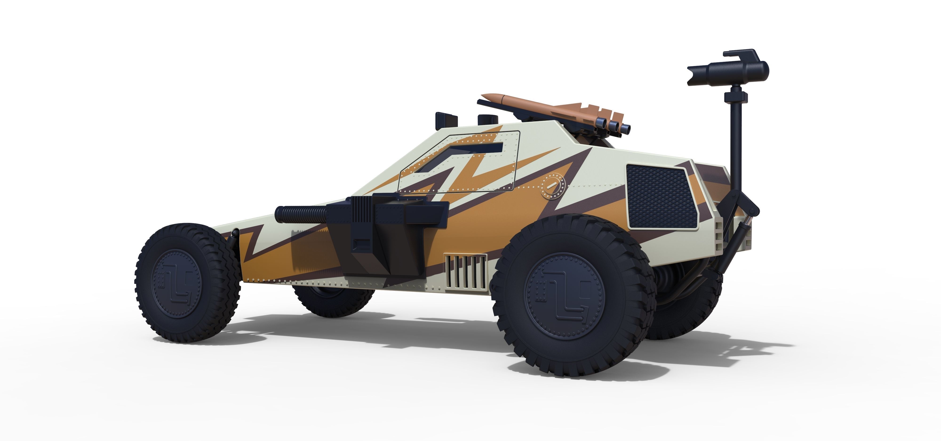 Dune buggy from movie Megaforce 1982 3D model_11