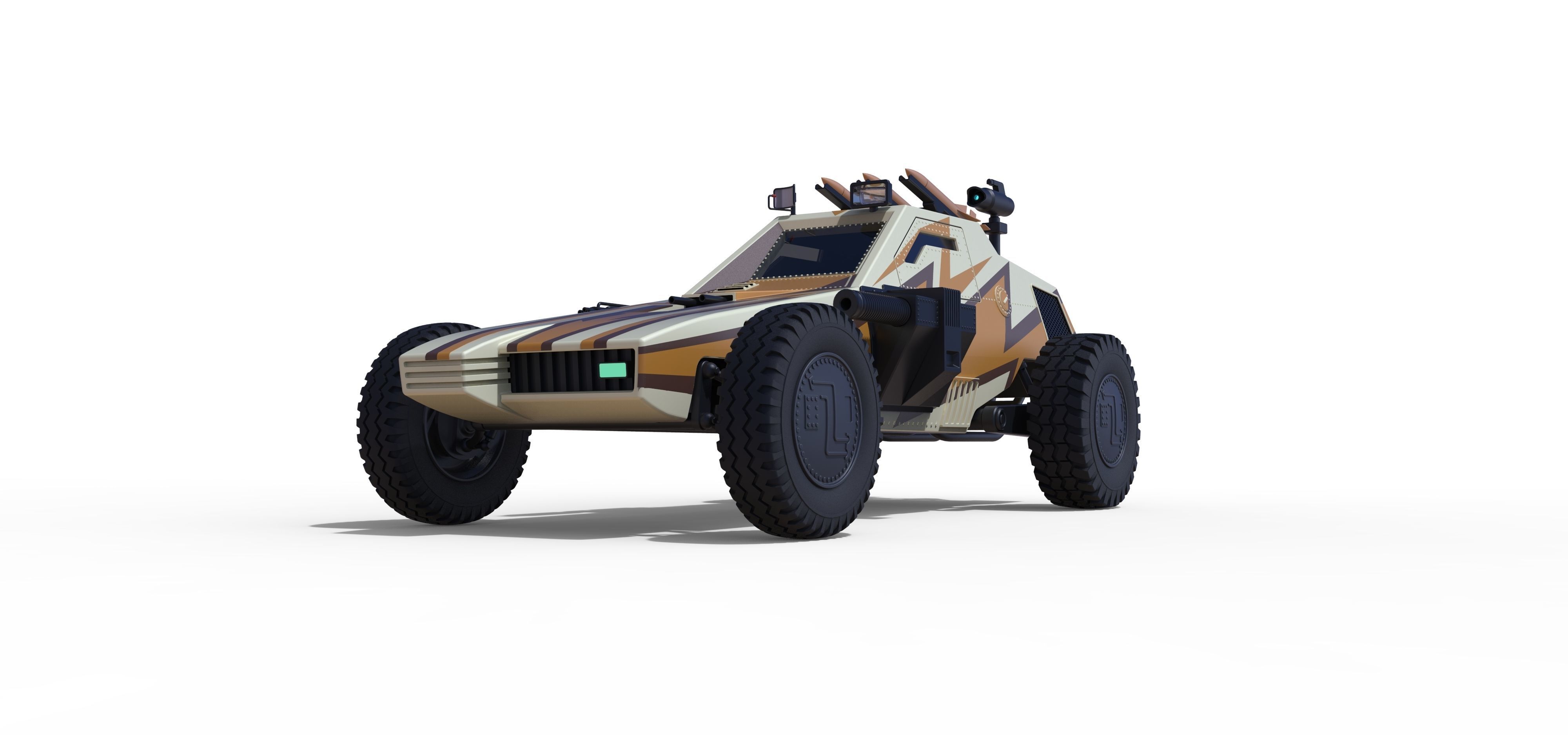 Dune buggy from movie Megaforce 1982 3D model_4