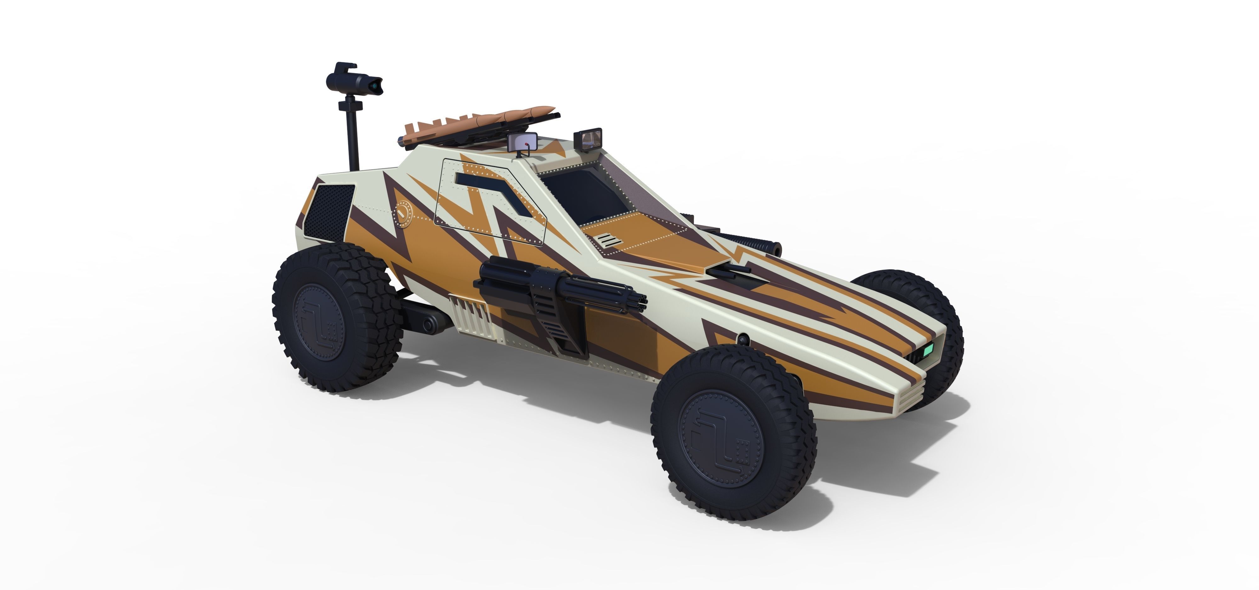 Dune buggy from movie Megaforce 1982 3D model_16