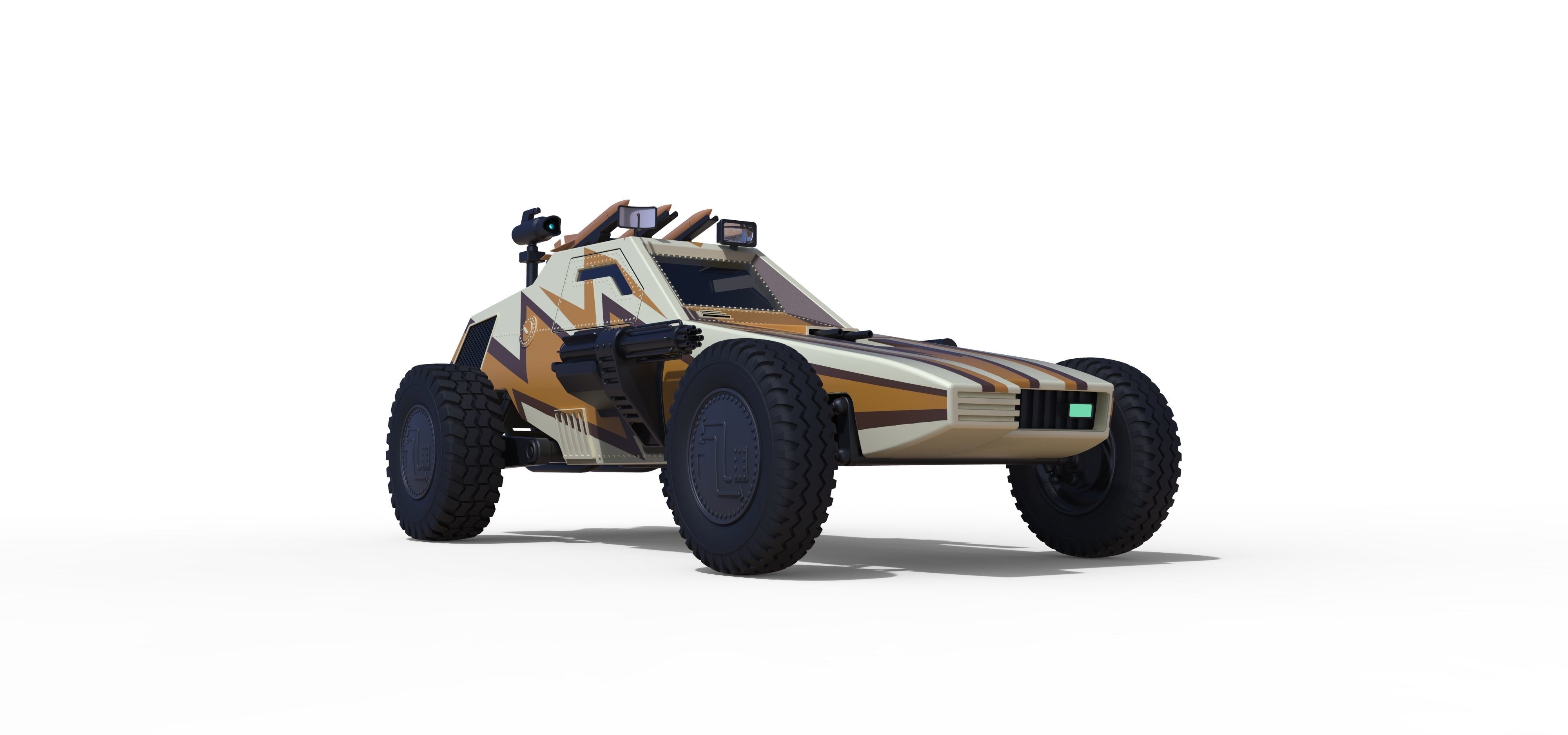 Dune buggy from movie Megaforce 1982 3D model_19