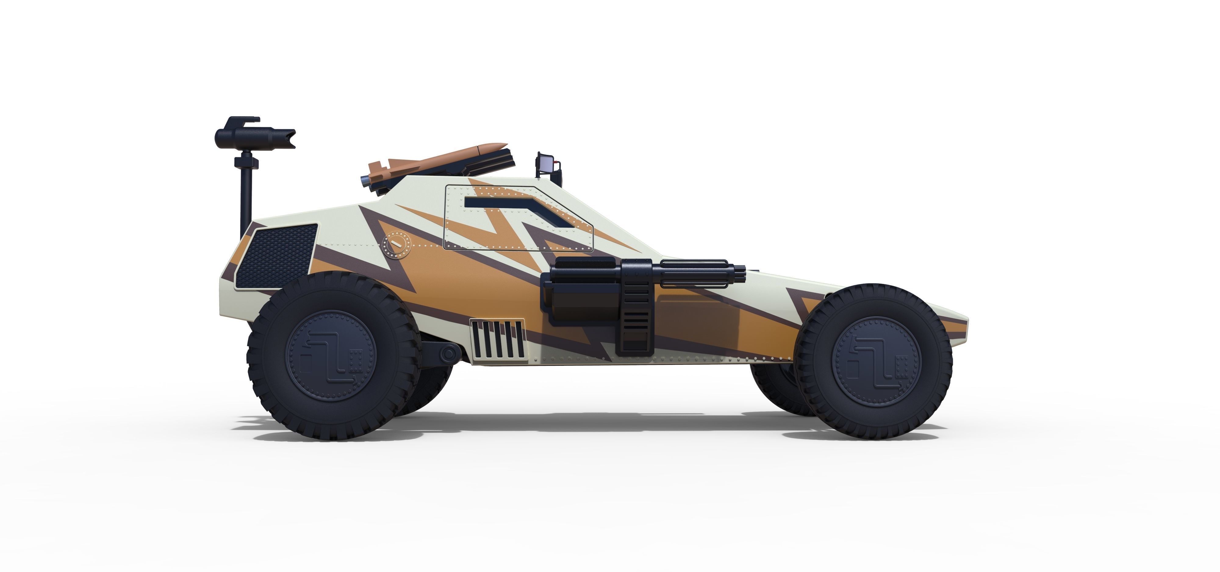 Dune buggy from movie Megaforce 1982 3D model_20