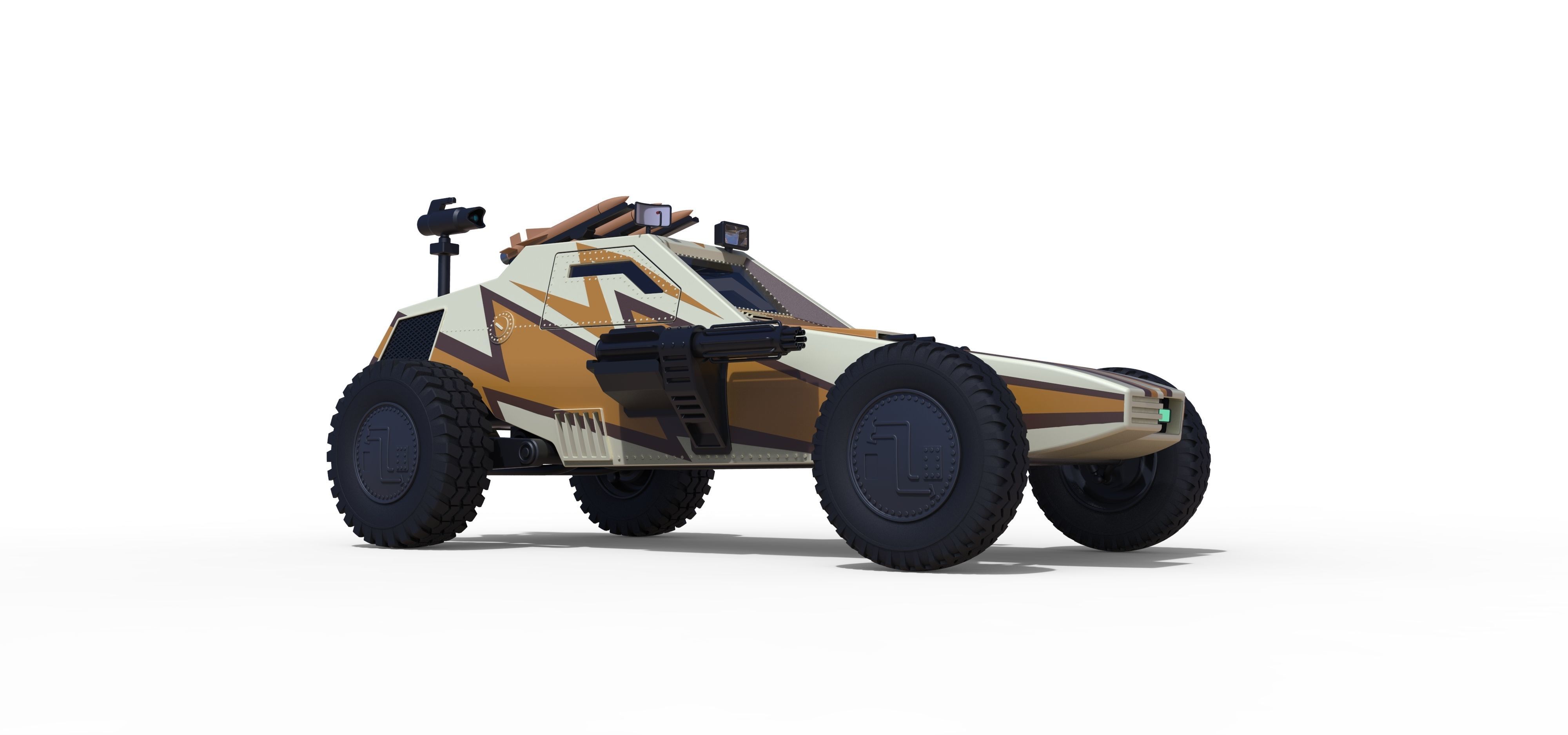 Dune buggy from movie Megaforce 1982 3D model_17