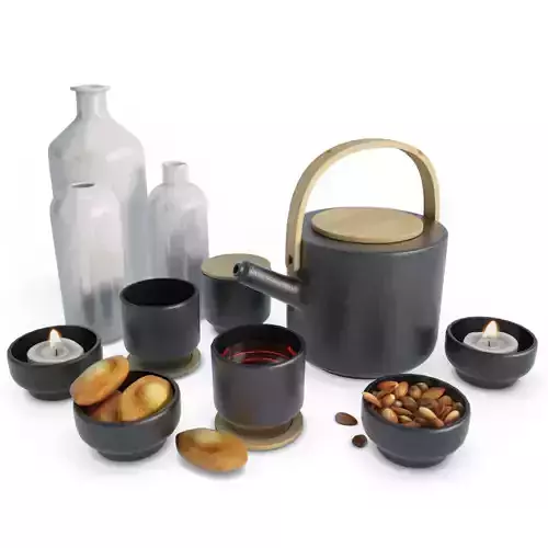 Set Tea Time 3D model