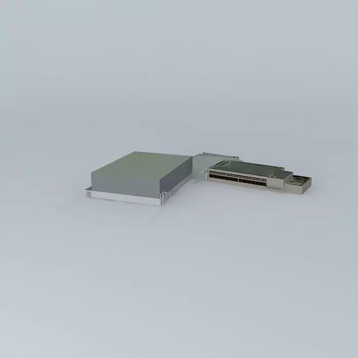 Neumatt new & old gym hall roof Free 3D model