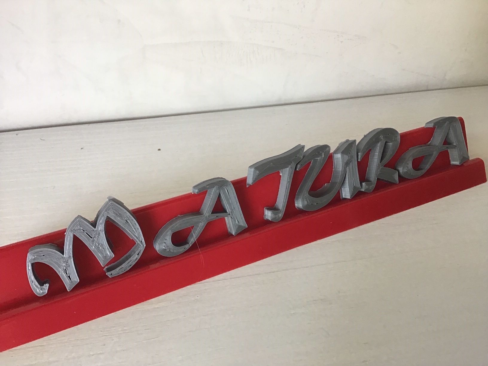 MATURA font uppercase and lowercase 3D letters STL file  3D print model_2